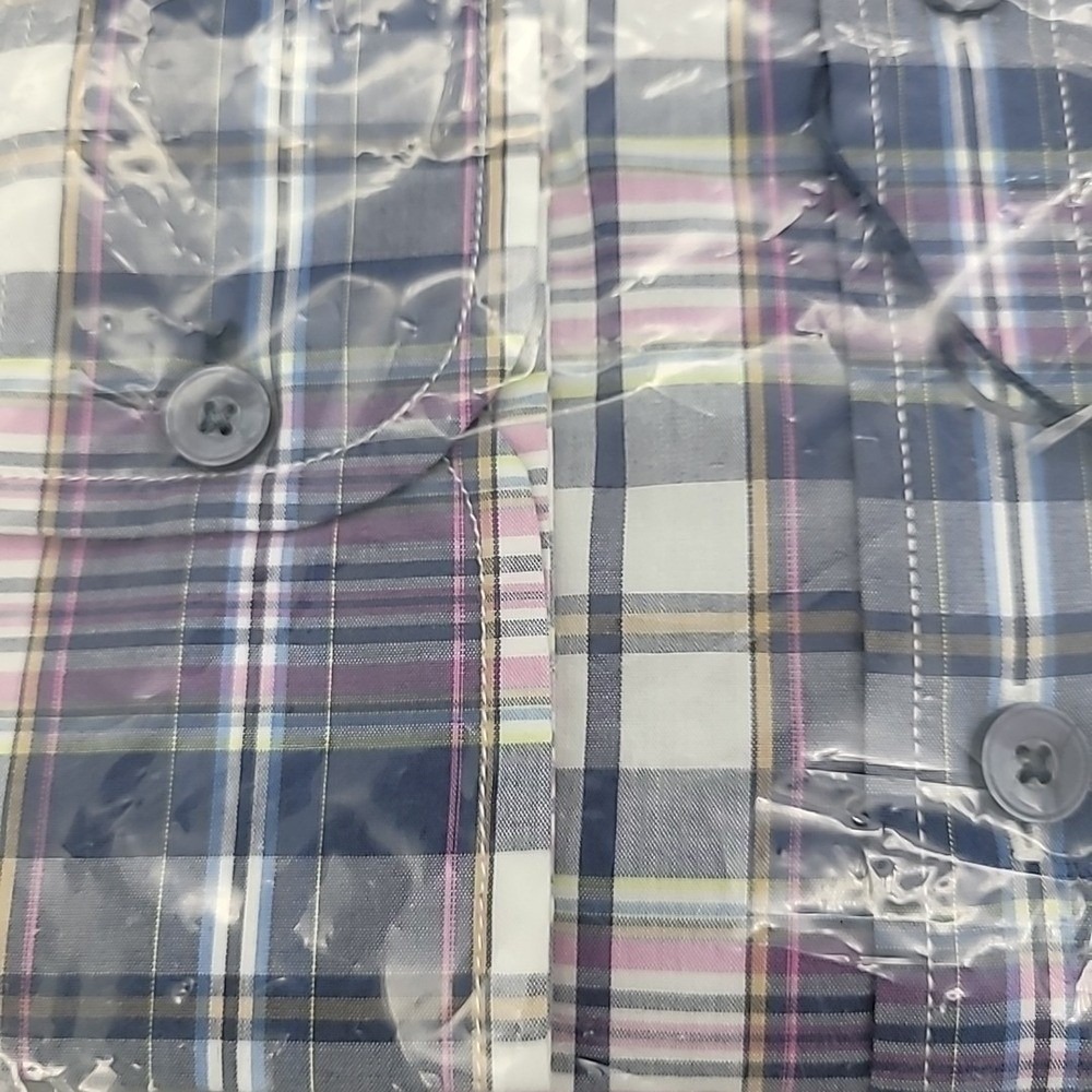 UNTUCKit Billecart Mens 2XL Tall Reg Fit Long Sleeve‎ Shirt NEW Blue Pink Plaid - Picture 5 of 5